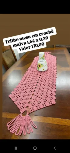 Trilho mesa crochê