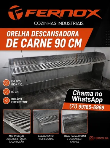 Grelha de descanso em aço inox 