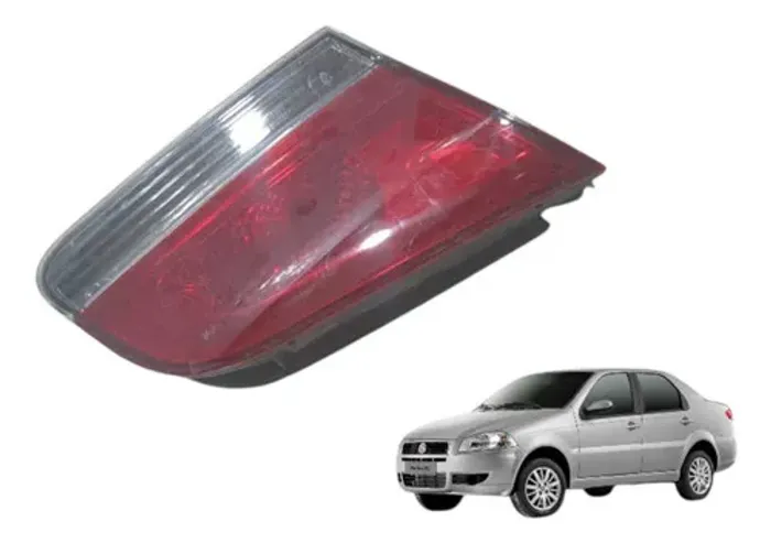 Lanterna Tampa Traseira Direita Fiat Siena Bbb 2008 A 2015 Direito/passageiro Vermelho