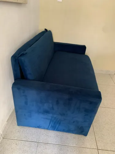 Sofá Cama azul Novo
