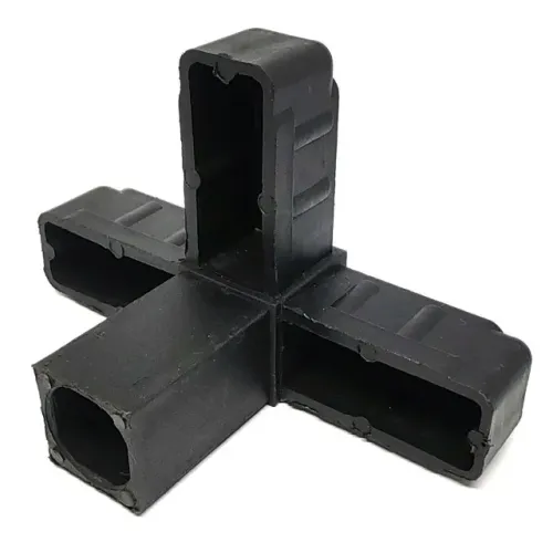 Conector S4 preto para estruturas de metalon e alumínio de 1" (25 mm) 10 unds