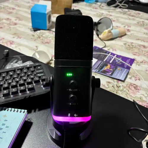 Microfone Usb/xlr Estilo Am8 Dinâmico Cardioide Gamer Podcast Preto