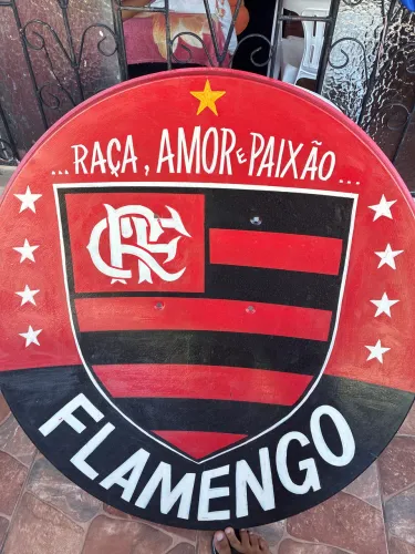 Escudo Do Flamengo Decorativo De Parede Redondo.