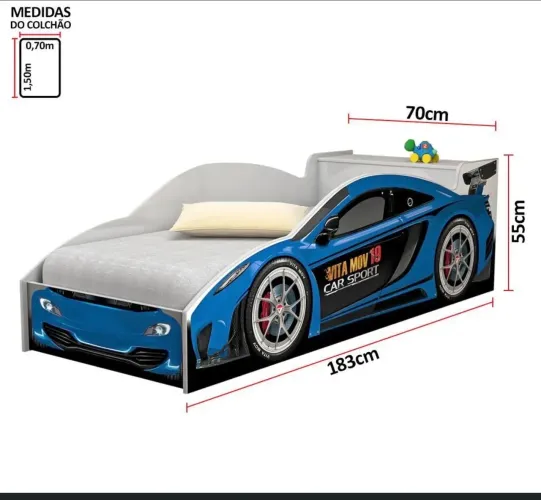 Cama carro infantil menino