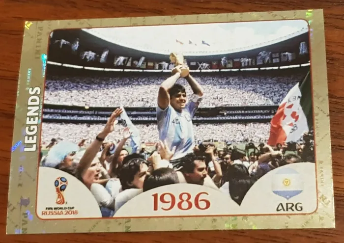 Figurinha rara Maradona 2018