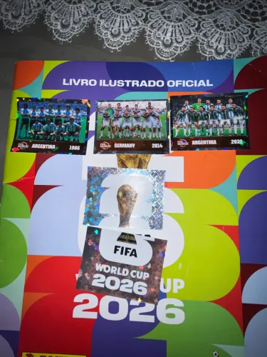 Figurinhas brilhantes Copa 2026