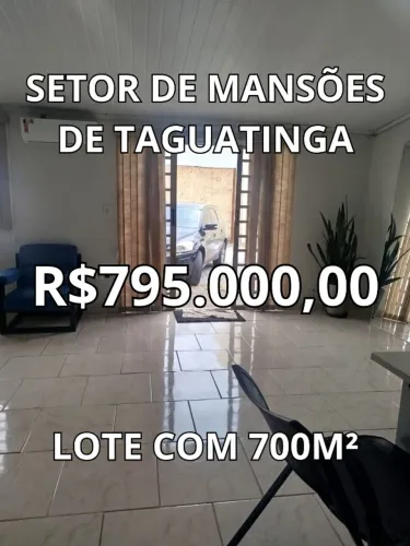 SETOR DE MANSOES DE TAGUATINGA - LOTE COM 700M²