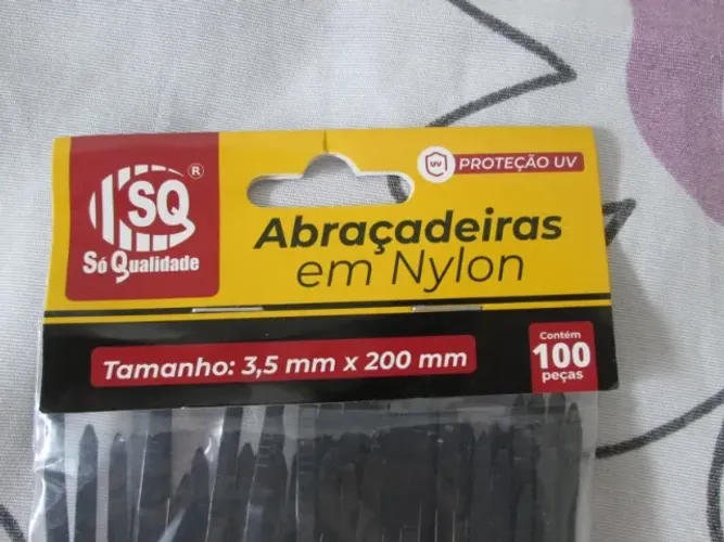 Kit com 100 Abraçadeira de Nylon Enforca Gato - Preto