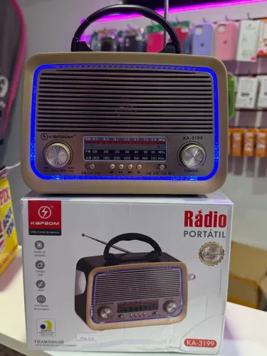 Rádio retrô com Bluetooth