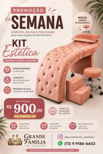 Kit Estética: Maca, escada e Almofada
