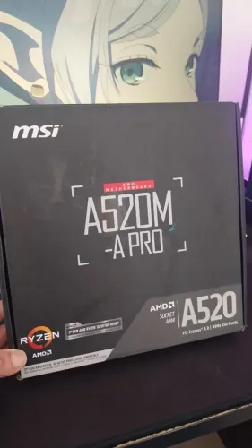 Placa-Mãe MSI A520M-A PRO, AMD AM4, mATX, DDR4, Preto - A520M-A PRO
