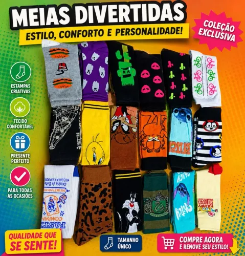 Meias divertidas