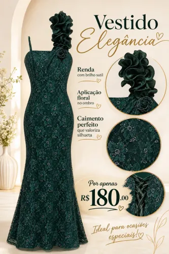 VENDO vestido de renda com brilho. R$180,00