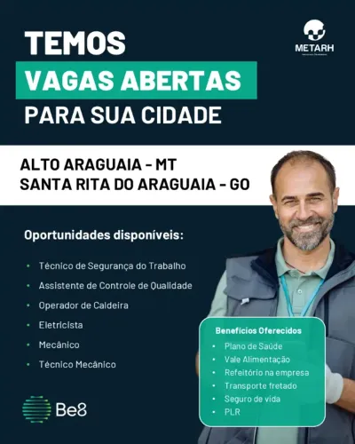 Vaga: Mecânico em Alto Araguaia - MT