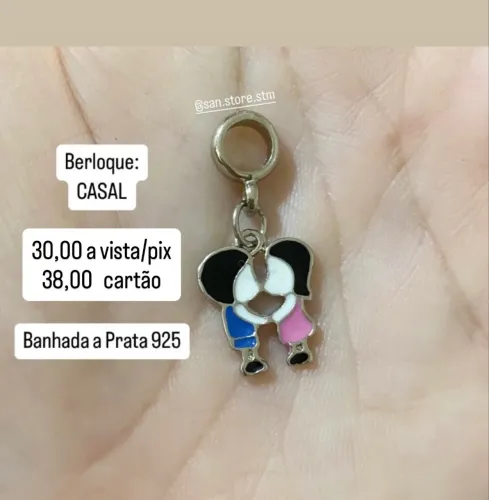 Berloque Banhado a Prata 