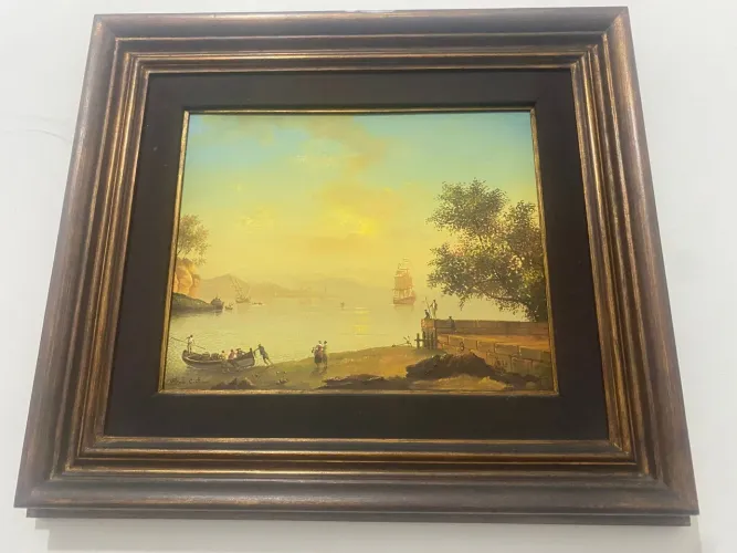 Quadro decorativo, pintado a mão. Antigo.