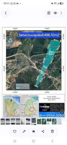 Área de 93 ha em Itapipoca | BR-402 e CE-240 | 5 km do Centro