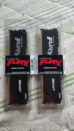 Memória Kingston Fury Beast 16gb (2x8gb) Ddr4 3200mh
