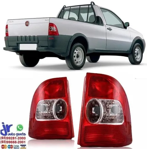 ParLanterna Traseira Strada G2 2003 2004 2005 2006 2007 Serve 2001 2002 Bicolor Ré Cristal
