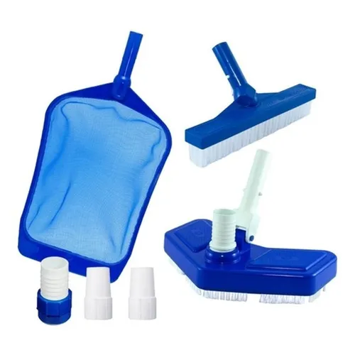 Kit Limpeza Para Piscinas Fibra, Vinil e Alvenaria - Cabo 3,00m - Entrega em Brasília.