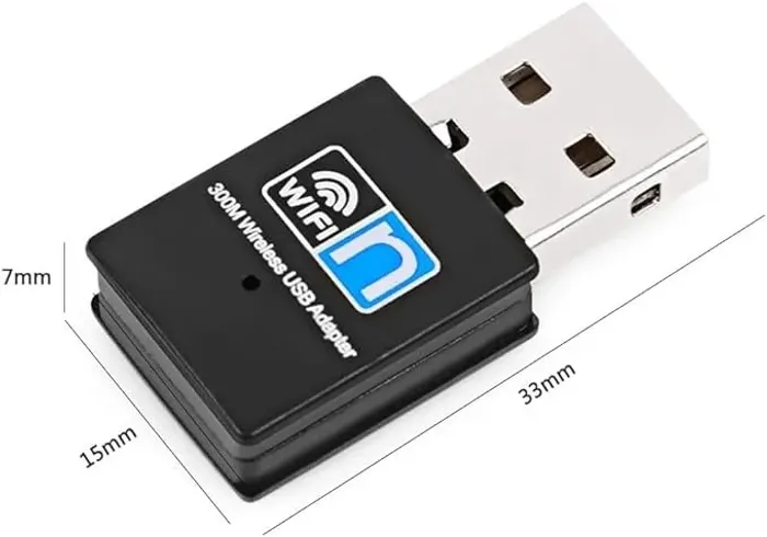 Adaptador USB WiFi de 300 Mbps, adaptador de placa de rede LAN sem fio, dongle USB 2.0 par