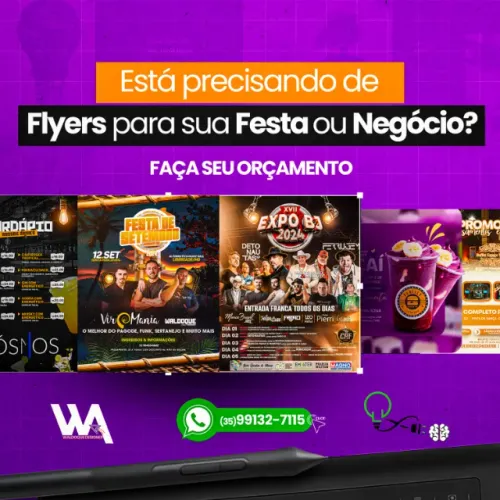 Arte para flyer, panfletos, etc. spot para carros de som, e videos publicitários