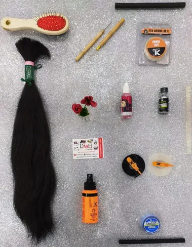Cabelo Humano 52cm 124g 8,00 Castanho Escuro, Liso ,regional