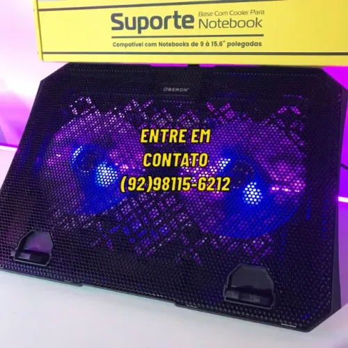 Suporte Base com Cooler Para Notebook Ate 15.6 Polegadas-Entregas 9h as 22h