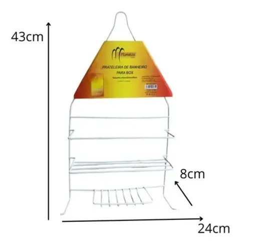 Prateleira Banheiro Mz-99035 43x24x8cm Monaliza