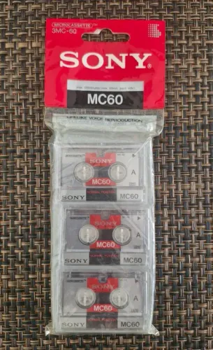 Microcassete 3MC-60 Sony - Novo