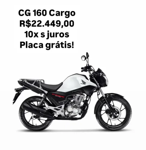 CG 160 Cargo 25/25 10x s juros Placa Grátis 