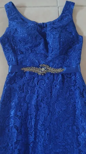 Vestido de Festa Azul Longo 