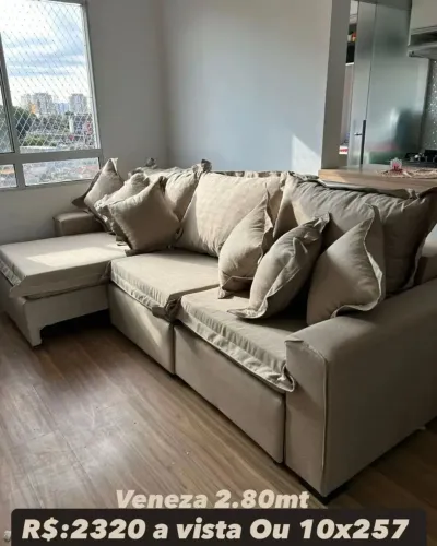 Sofá Veneza 2.80mt - Conforto e Elegância para sua Sala