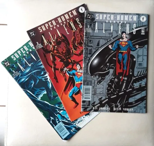 Hq Super-homem vs Aliens - Edições #1, #2 e #3