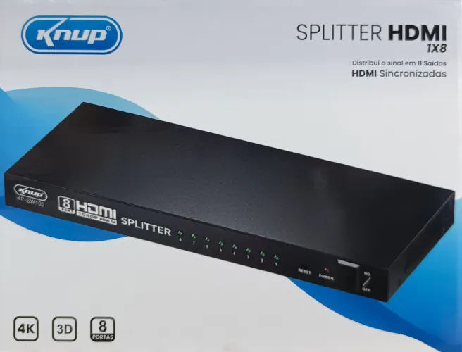 SPLITTER HDMI 1X8 4K 3D REF.: KP-SW100<br>