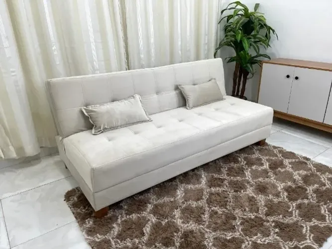 Sofá 4 lugares e Sofá Cama Casal Arpoador Veludo- Produto Novo Entrega Rápida