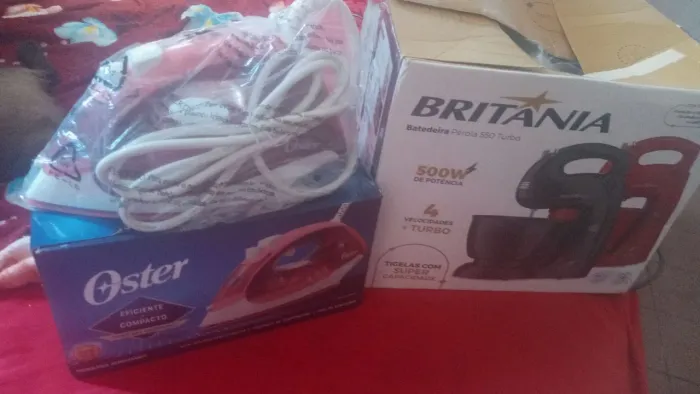 Ferro fe passar e batedeira boas marcas e novos nunca usado