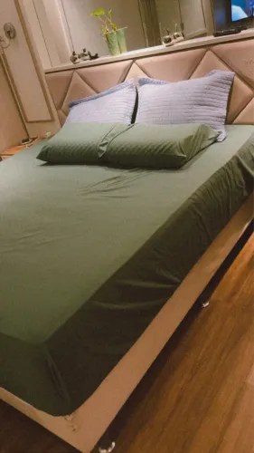 Cama Ortobom Absolute King + Box -  Pillow Top Seminovo  