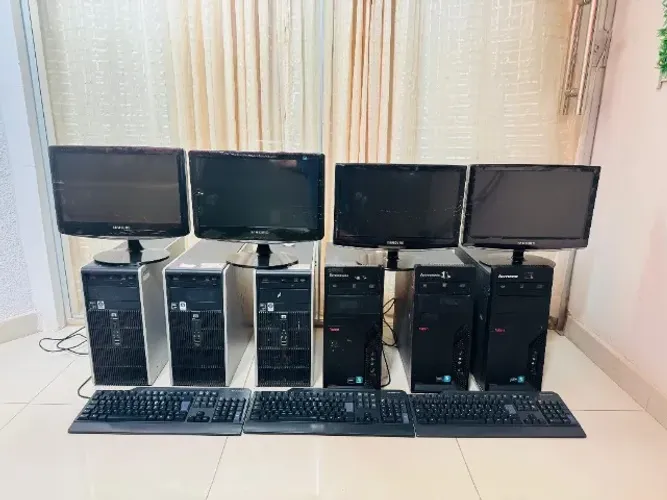 Computador Completo Lenovo e HP, barato, com garantia, ideal p call center, pdv caixa