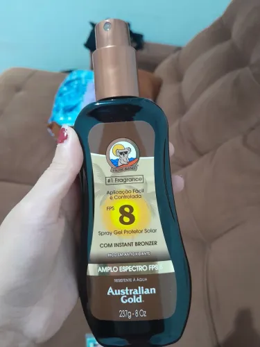 Protetor Solar Australian Gold FPS 8 com Bronzeador