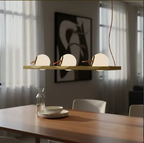 PENDENTE BAYA 3*E27 12CM DOURADO