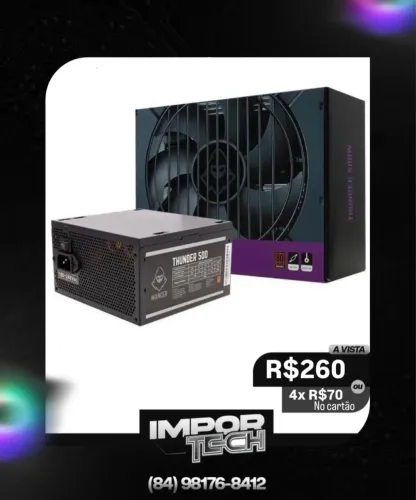 Fonte 500W Mancer Thunder. @importech_084