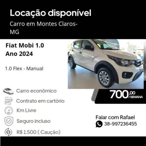 "Alugo carro para motorista de aplicativo"