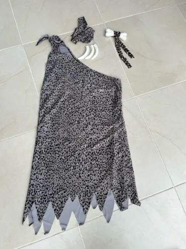 Vestido de onça para fantasia adulto (Mulher das Cavernas)