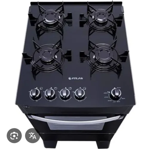 Fogão 4 Bocas Atlas Preto -