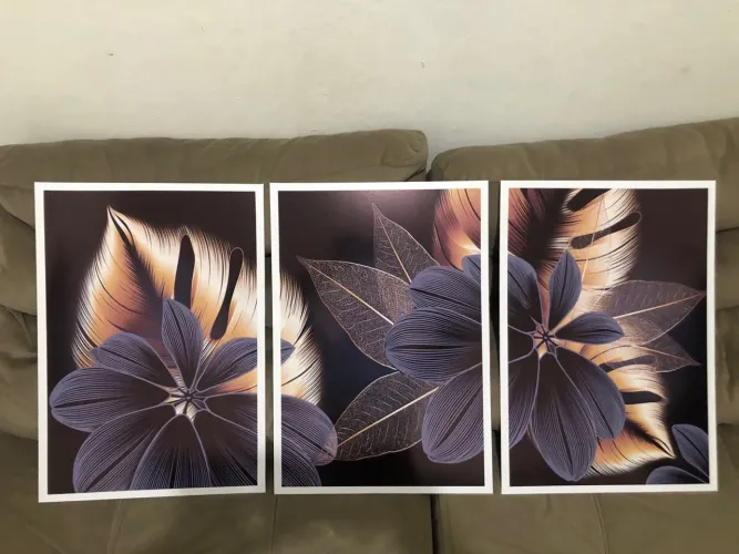 Trio de placas decorativas em MDF para decoração da sua casa 