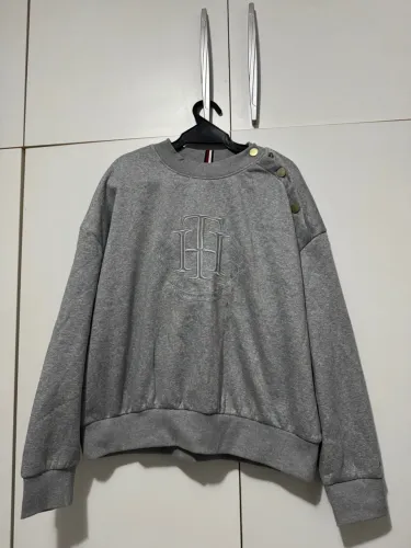 Blusa de Moletom Cinza Tommy Hilfiger