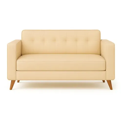 Poltrona Escritório ROMA 3 Lugares Corino Cor Areia Conforto Sofisticado Modelo 60063