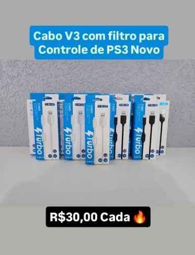 Cabo Carregador para Controles PS3 !!!