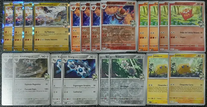 Deck reshiram do N cartas originais de pokémon